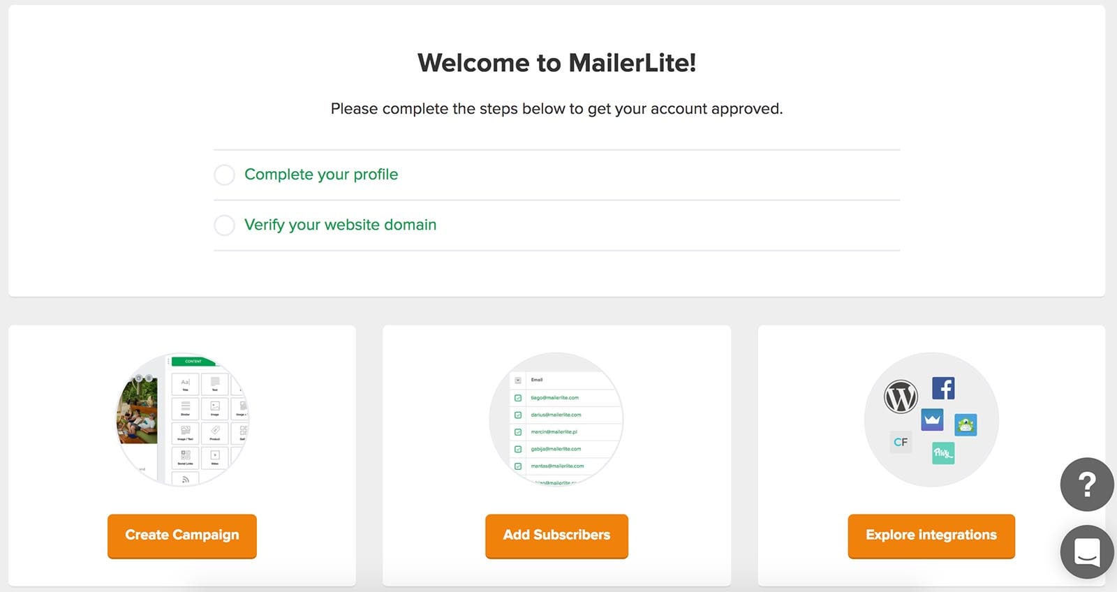 How your email list with MailerLite - get your account approved